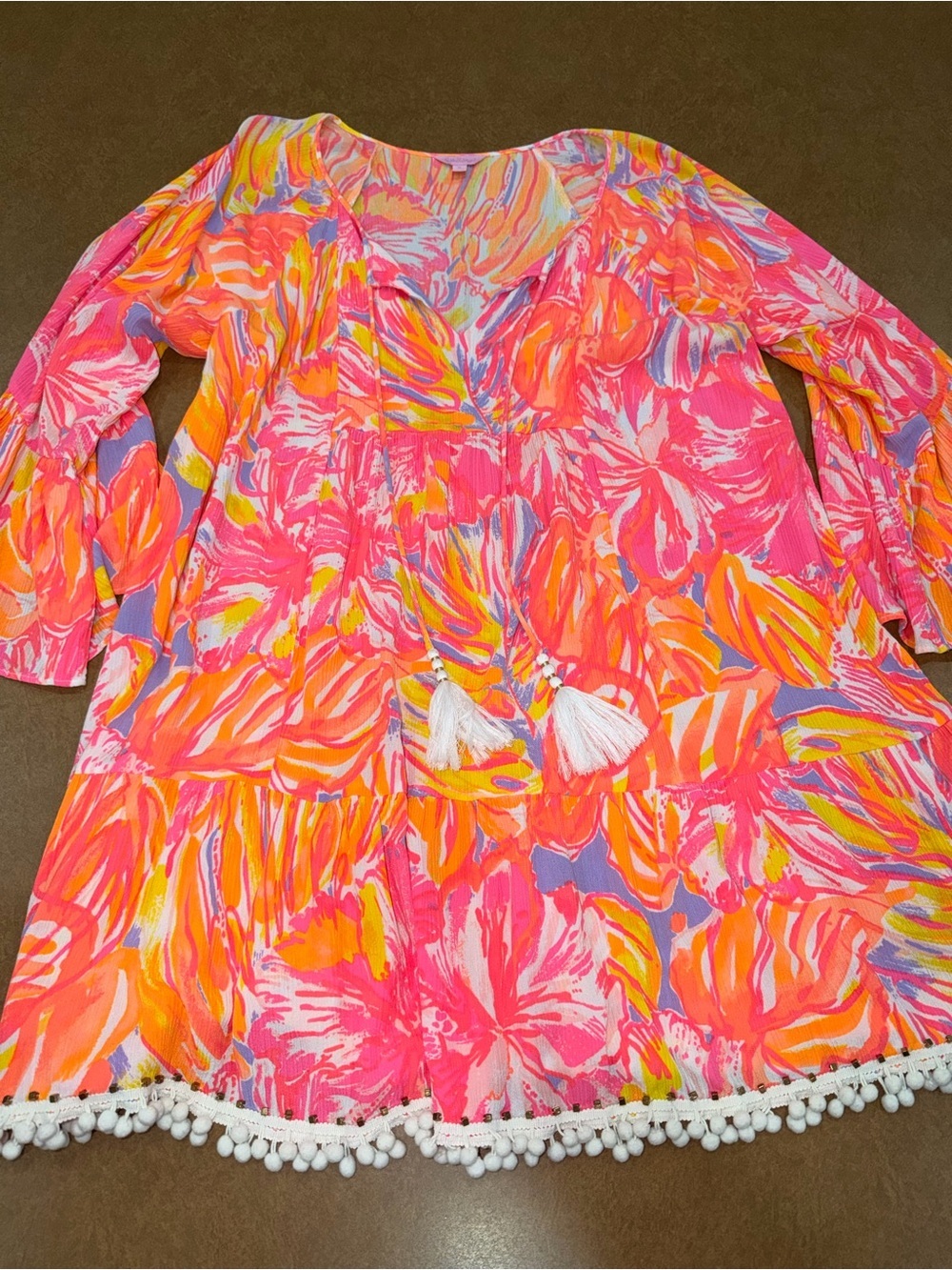 HTF RARE Lilly Pulitzer Amisa Tunic Dress Sun Splashed • Tropical • Size XL